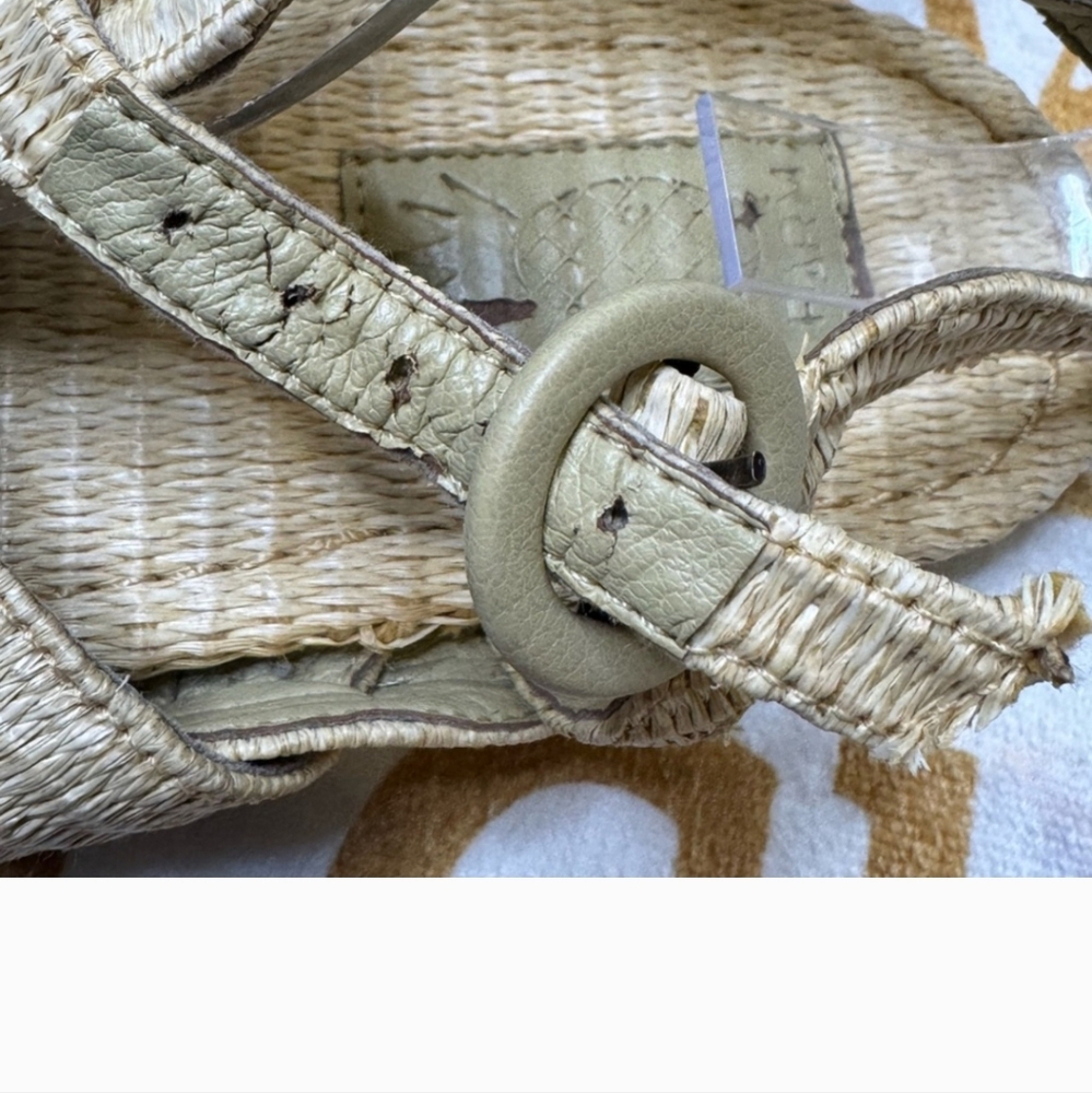 Farm Rio Synthetic Raffia Zigzag Sandals - Picture 9 of 11